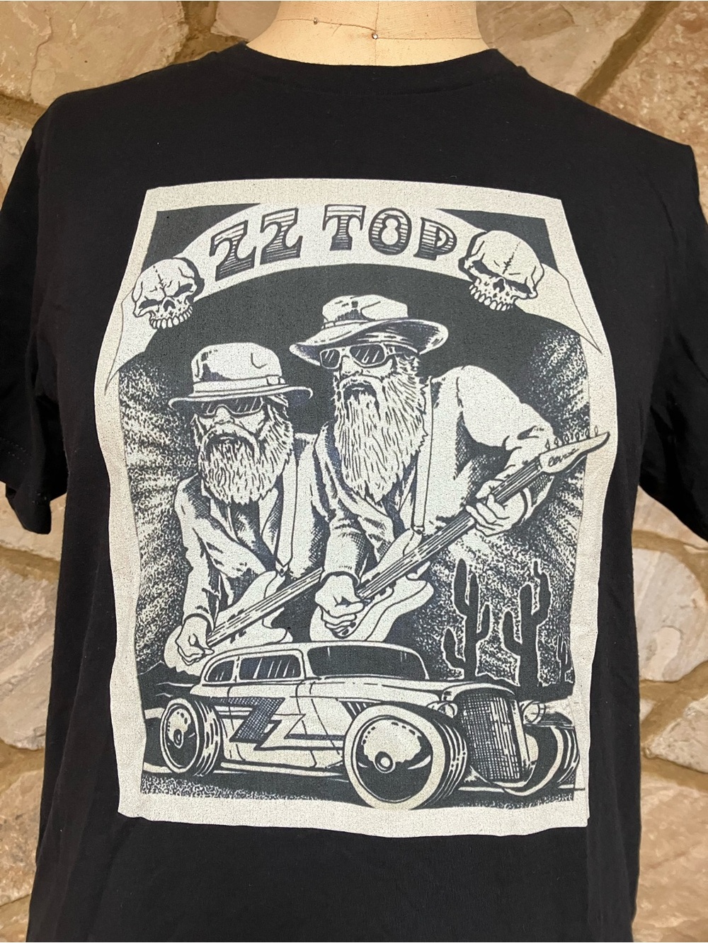 ZZ Top Black Graphic T-Shirt - Band Logo Print